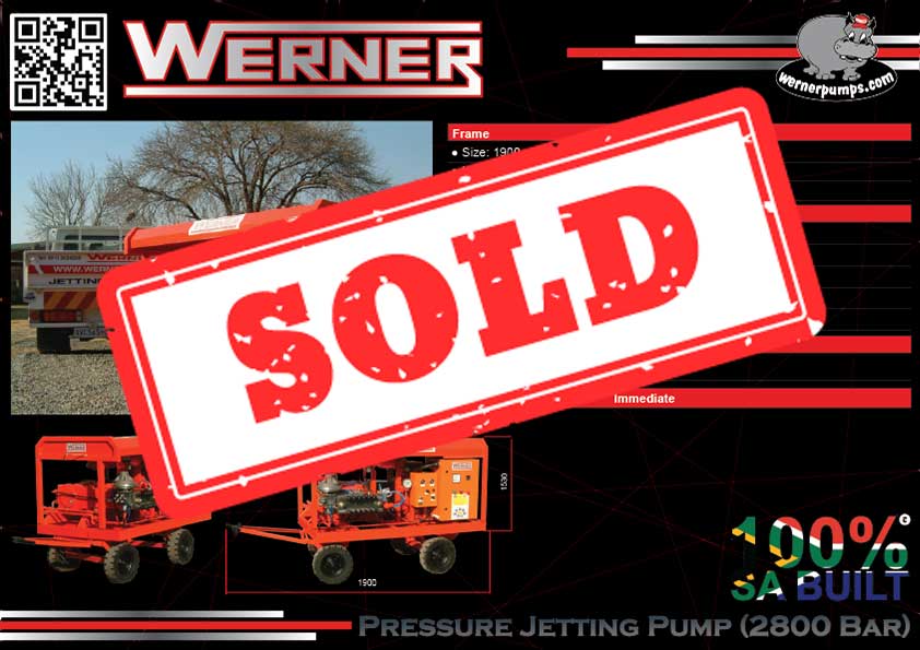 Werner Industrial Pressure Jetting Pump Unit 2800